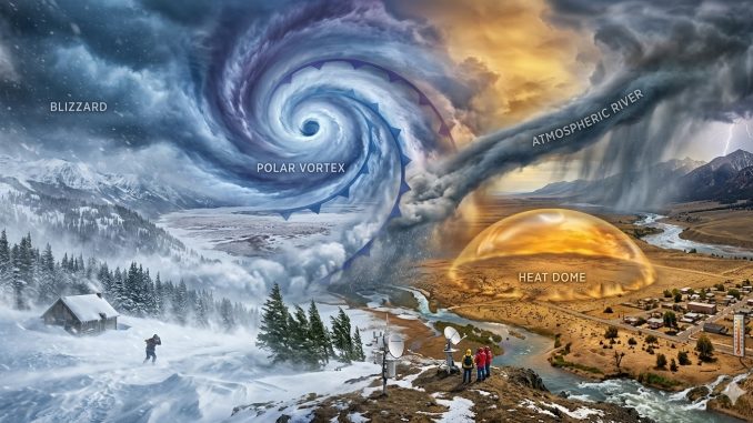 US weather to go nuts with blizzard, polar vortex, heat dome, atmospheric river all at once