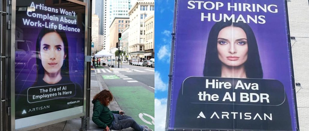 ‘Stop Hiring Humans’ Billboards Spark Backlash