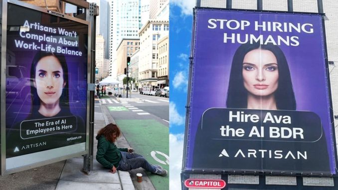 ‘Stop Hiring Humans’ Billboards Spark Backlash