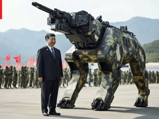 Taiwan unveils armed robot dogs