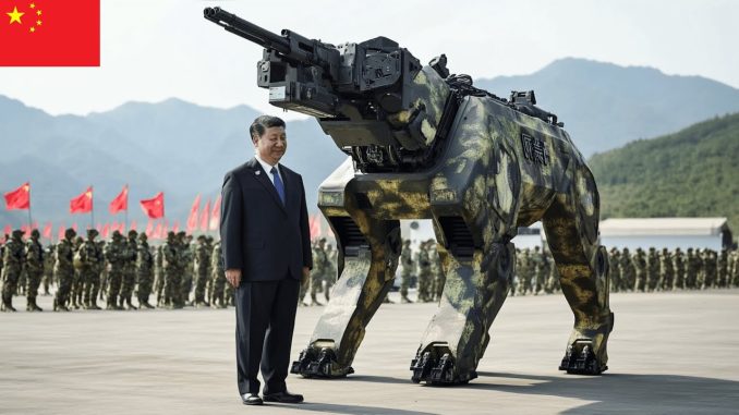 Taiwan unveils armed robot dogs