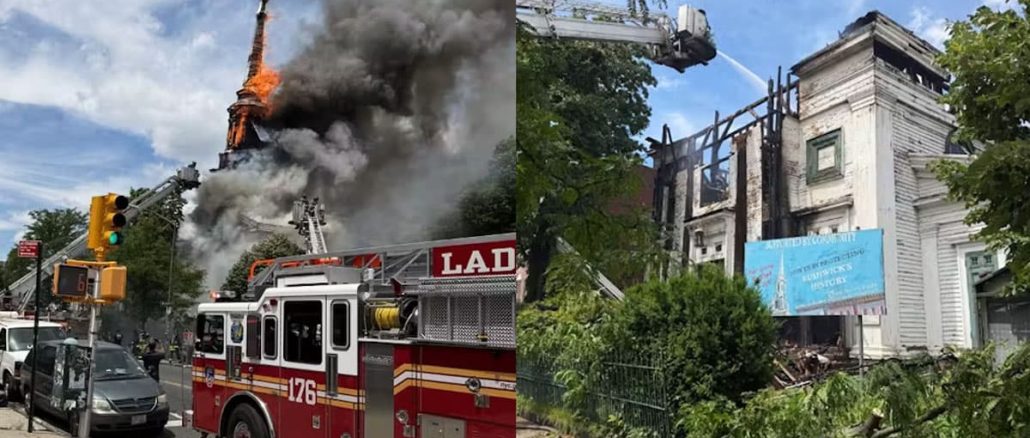 173-Year-Old NYC Church Completely Destroyed by Massive Fire