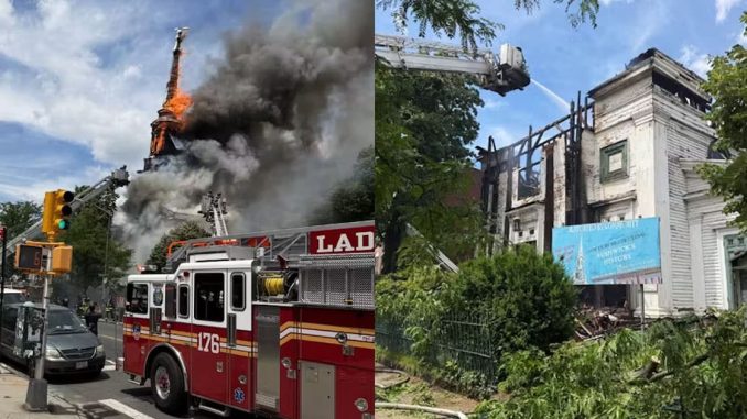 173-Year-Old NYC Church Completely Destroyed by Massive Fire