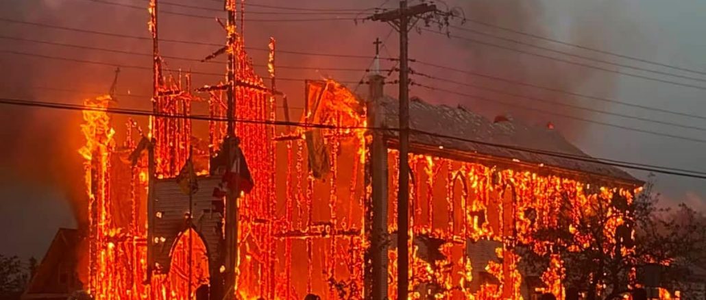 Historic Canadian Church Burned to Ground by Arsonist