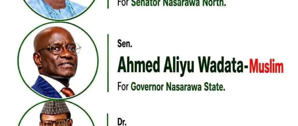 Nigerian Christians Warn of Political Exclusion as Nasarawa’s Ruling Party Selects All‑Muslim Slate for 2027